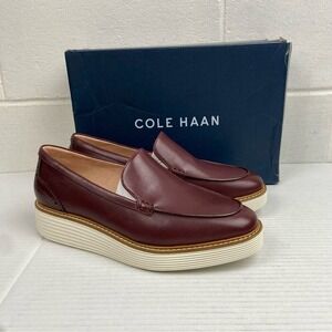 NEW Cole Haan OG Grand Platform Venetian Loafer Women's 10B Bloodstone Ivory NIB